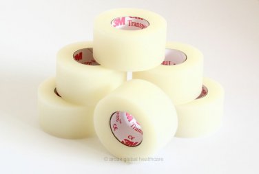 TRANSPORE TAPE 2.5CM X 9.1M GENUINE 3M BRAND! X 6 ROLLS