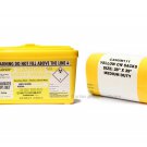 SHARPS BIN/BOX 1 LITRE + 10 X 5KG CLINICAL WASTE BAGS.