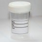 SAMPLE SPECIMEN URINE BOTTLE CONTAINER GRADUATED + LID 60ML x 6 BOTTLES