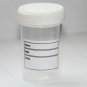 SAMPLE SPECIMEN URINE BOTTLE CONTAINER GRADUATED + LID 60ML x 6 BOTTLES