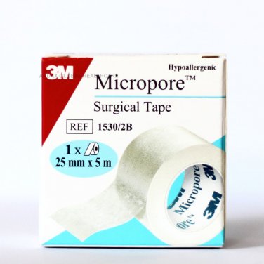 MICROPORE TAPE 2.5CM X 5M  GENUINE 3M BRAND X 1 ROLL