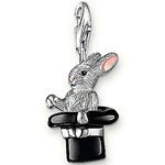 Rabbit in the Hat Charm Pendant Dangle fits European Charm Bracelet Story Locket Lobster Clasp