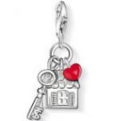 Sweet Home Key Charm Pendant Dangle fits European Charm Bracelet Story Locket Lobster Clasp
