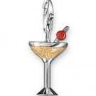 Cocktail Charm Pendant Dangle fits European Charm Bracelet Story Locket Lobster Clasp