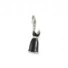 Glitter Evening Wear Dress Charm Pendant Dangle fits European Charm Bracelet Living Locket