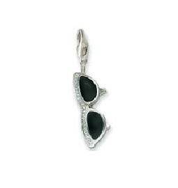 Glitter Sunglass Charm Pendant Dangle fits European Charm Bracelet Story Living Locket Lobster Clasp