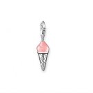 Ice Cream pink-enamelled Charm Pendant Dangle fits European Charm Bracelet Story Living Locket