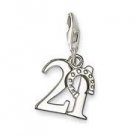 21 Twenty One Birthday Charm Pendant Dangle fits European Charm Bracelet Necklace Living Locket