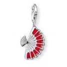 Chinese Fan Charm Pendant Dangle fits European Charm Bracelet Story Locket Lobster Clasp