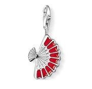 Chinese Fan Charm Pendant Dangle fits European Charm Bracelet Story Locket Lobster Clasp