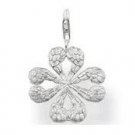 Angel Wings Clover Charm Pendant Dangle fits European Charm Bracelet Story Locket Lobster Clasp