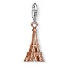 Eiffel Tower Charm Pendant Dangle fits European Charm Bracelet Story Locket Lobster Clasp