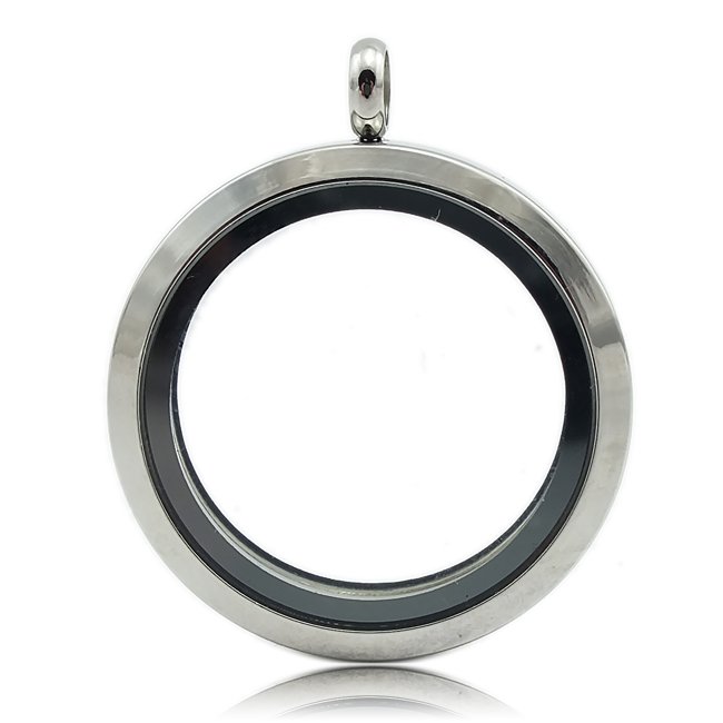 Silver Color Large Living Locket 30mm Stainless Steel High Quality