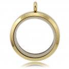 Gold Color Large Living Locket 30mm Stainless Steel High Quality