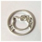 Silver Hello Kitty Window Plate 22mm fits Large 30mm Living Locket
