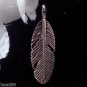 12pcs Tibetan Silver Metal Alloy Charm Charms Pendant Feather 30x9mm
