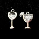 12pcs Tibetan Silver Metal Alloy Charm Charms Pendant Mixed Drink Glasses