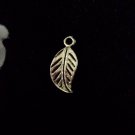 12pcs Tibetan Silver Metal Alloy Charm Charms Pendant Small Bent Leaf 17x8mm