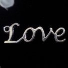 6pcs Tibetan Silver Metal Alloy Charm Charms Pendant Love Written 33x11mm