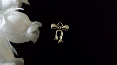 12pcs Tibetan Silver Metal Alloy Charm Charms Pendant Pretty Bow Ribbon 15x12mm