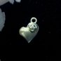 12pcs Tibetan Silver Metal Alloy Charm Charms Heart with Flower 13x11mm
