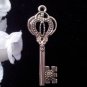 6pcs Tibetan Silver Metal Alloy Charm Charms Pendant Fancy Key 43x17mm