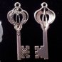 6pcs Tibetan Silver Metal Alloy Charm Charms Pendant Fancy Key 43x17mm