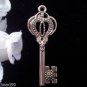 6pcs Tibetan Silver Metal Alloy Charm Charms Pendant Fancy Key 43x17mm