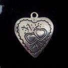 8pcs Tibetan Silver Metal Alloy Charm Charms Double Sided Heart 24x20mm