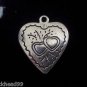 8pcs Tibetan Silver Metal Alloy Charm Charms Double Sided Heart 24x20mm