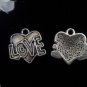 12pcs Tibetan Silver Metal Alloy Charm Charms LOVE Heart 18x12mm