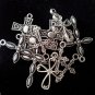 12pcs Tibetan Silver Metal Alloy Charm Charms Pendant Mixed Crosses 2