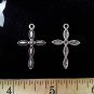 12pcs Tibetan Silver Metal Alloy Charm Charms Pendant Mixed Crosses 2