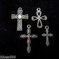12pcs Tibetan Silver Metal Alloy Charm Charms Pendant Mixed Crosses 2