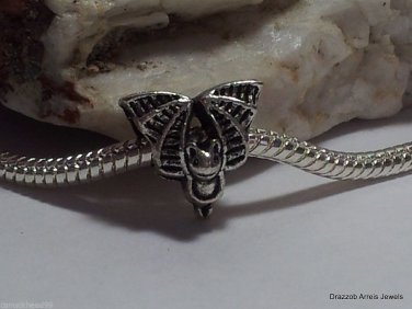 1pc Tibetan Silver Bat Flying Animal Halloween Large Hole European Bead Charm