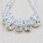 1pc Silver Tone Charm Dangle Spacer Large Hole Bead European Bracelet Swan Bird