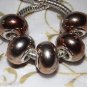 10pcs Acrylic Silver Buckle Core European Charm Beads Red Orange Metallic