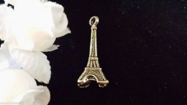 6pcs Tibetan Silver Metal Alloy Charm Charms Pendant Eiffel Tower 3D 31x11mm
