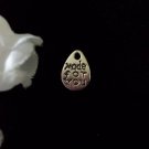 12pcs Tibetan Silver Metal Alloy Charm Charms Pendant "Made For You" 11x7mm