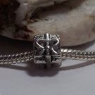 1pc Tibetan Silver Present Gift Box Ribbon Spacer Large Hole European Bead Charm