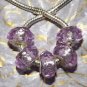 10pcs Acrylic Silver Buckle Core European Faceted Charm Beads 14mm Light Purple