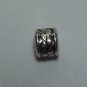 1pc Tibetan Silver Weave Printed Tube Spacer Large Hole European Bead Charm