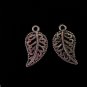 8pcs Tibetan Silver Metal Alloy Charm Charms Filgree Leaf Canada