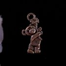 12pcs Tibetan Silver Metal Alloy Charm Charms Pendant Bear Holding Flower 19x9mm