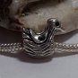 1pc Tibetan Silver Chicken Bird Animal Spacer Large Hole European Bead Charm