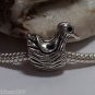 1pc Tibetan Silver Chicken Bird Animal Spacer Large Hole European Bead Charm