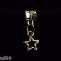 1pc Silver Tone Charm Dangle Spacer Large Hole Bead European Bracelet Star 2