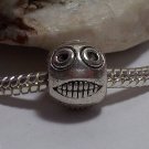 1pc Tibetan Silver Face Ball Character Spacer Large Hole European Bead Charm