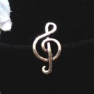 1pc Tibetan Silver Treble Clef Music Note Spacer Large Hole European Bead Charm