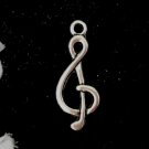 12pcs Tibetan Silver Metal Alloy Charm Charms Pendant Treble Clef Music 27x11mm